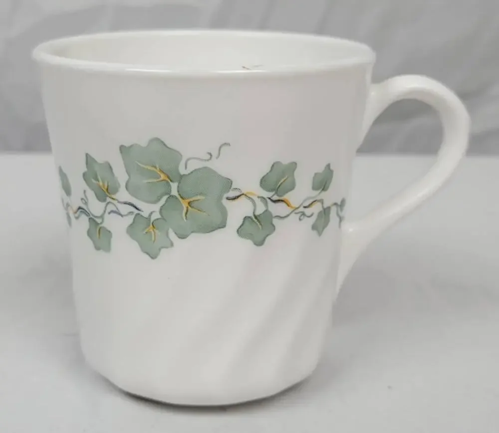 Corning Ware Corelle Callaway Swirl Ivy Tea Coffee Cup Mug